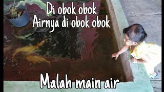 Lihat ikan malah MAIN AIR. di Kolam ikan punya tetangga..