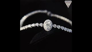 合計 約 1.41 ct メイン 0.31 ct D IF 3EX N GIA 天然 ダイヤモンド ゴージャス 上品 控えめ オーバル ブレスレット