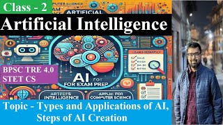 Artificial Intelligence - 2 | Steps, Types & Applications | STET Computer Science & BPSC TRE 4 Class