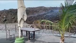 Final Moments For This La Palma Restaurant As Lava Is About To Consume It!!!!!