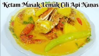 Resepi Ketam Masak Lemak Cili Api Nanas