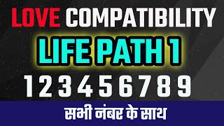 life path 1 love compatibility with 1 2 3 4 5 6 7  8 9 | in hindi #numerology | abhishek bhatnagar