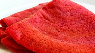 Healthy Breakfast Beetroot Dosa Recipe