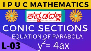 03- Conic Sections: Equation of Parabola(Derived)