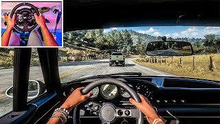 Porsche 911 by Singer | Cockpit View (Realistic Driving) | Forza Horizon 5 | Steering Wheel Gameplay