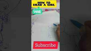 HOW TO DRAW A GIRL EASY#shortsviral#shorts#trending#fifaworldcup2022👍👍