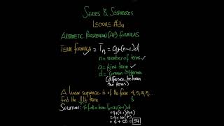 MATHEMATICS || Arithmetic Progression Formulas || Series & Sequences | Lecture 3a | #maths