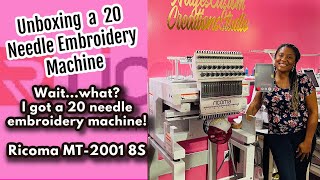 Unboxing the RICOMA MT-2001 8S | Ricoma 20 Needle Embroidery Machine | I Got a 20 Needle Machine!