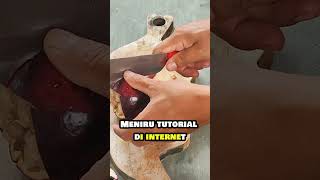 Meniru tutorial cara cepat mengambil biji delima #buah #tips #delima