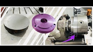 Machining a Lathe Chuck BACK PLATE (chế áo bích cho mâm tiện)