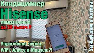 Hisense AS-09UR4SYDDB1G с WiFi управлением работа с Яндекс Алиса, Alexa и Google? Умный дом и котики