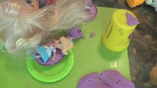 Disney baby Frozen Princess Elsa, Belle, Olaf Play Doh, playing with Princesses SunnyDay Cookies