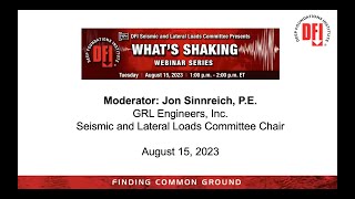 August 15 What's Shaking Webinar