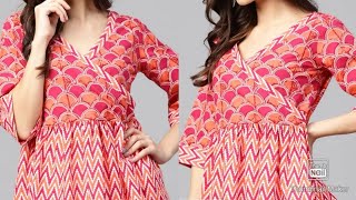 stylish designer top/dress design cutting and stitching