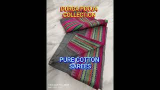 DURGA POOJA COLLECTION/PURE COTTON SAREES/SOFT FABRIC/ FESTIVE VIBES#handloom#durgapuja#shortvideo