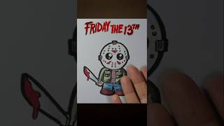 Dibujo JASON KAWAII. #drawing #art #jasonvoorhees #viernes13 #fridaythe13 #kawaii  #dibujo #shorts