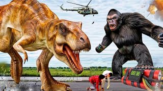 trex chase attack dainasaur & godzila short movie || Jurassic world || trex chase part 2