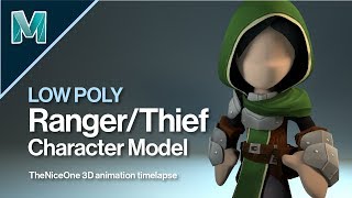 Low Poly Ranger/Thief Character Model | Autodesk Maya 2019 for Beginners | TheNiceOne 3D