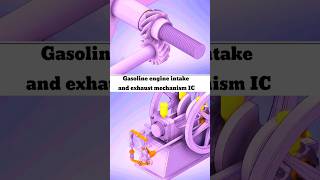 Exhaust engine mechanisms। Solidworks 3d animation #shorts #short