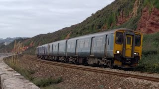 150247 and 150219 head towards Dawlish warren 16/11/24