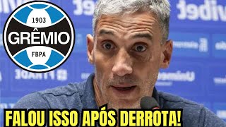 EITA TÁ MALUCO! OLHA O QUE VOJVODA FALOU APÓS DERROTA PARA O GRÊMIO!