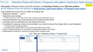 IBM Spectrum Protect OC 8.1.11 – Retention Rule Members – Demo