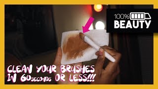 The FAST way to clean your makeup BRUSHES (2019!!)