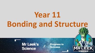 Year 11 Bonding and structure revision question