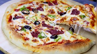 بيتزا محشية الأطراف 🍕بعجينة طرية وخفيفة جداا مع طريقة الخبز المظبوطة 👍🏻| Stuffed Crust Pizza