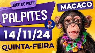 PALPITE DO DIA 14/11/2024 - JOGO DO BICHO 🍀 TODAS AS LOTERIAS 🍀