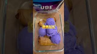 #Banana #Lumpia with #Magnolia #Ube #icecream #Filipino #dessert