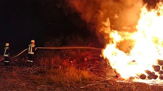 Holzpolter am frühen Morgen abgelöscht (Balve)