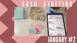 january #2 cash stuffing| low & variable income| inconsistent income| college student cash stuffing