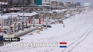 De fortes chutes de neige ont recouvert la ville de La Haye