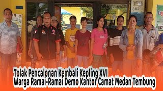 Tolak Pencalonan Kembali Kepling XVI, Warga Ramai-Ramai Demo Kantor Camat Medan Tembung