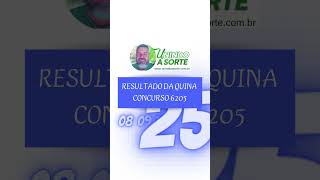 Resultado da #quina concurso 6205