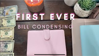 condensing my sinking funds | First ever bill condensing $500 | small bill condensing