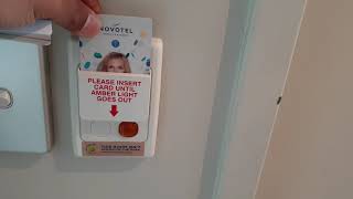 How to activate all electric appliances at key card system hotel, How it works. Novotel perth