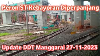 Update Fondasi DDT Manggarai Sepur Badug Perpanjangan Peron Kebayoran TM6000 Kulon