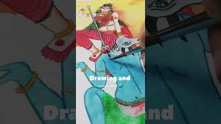 ||💐 মহিষাসুর মর্দিনী💐 || part-2# durga maa drawing tutorial#youtubeshorts #shortsviral#tranding