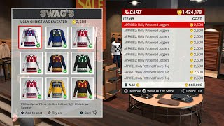 NBA 2K18 Buying All The Christmas Clothes 118,000 VC