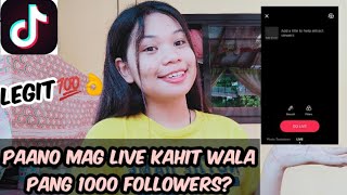 HOW TO GO LIVE ON TIKTOK WITHOUT 1000 FOLLOWERS | PAANO MAG LIVE SA TIKTOK TUTORIAL ~MARY DIOS VIDAL