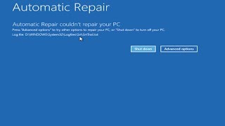 Automatic Repair Couldn't Repair Your PC Error in Windows 10