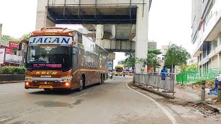 16 High Speed Volvo, Scania, Mercedes Benz, Eicher Buses in Hyderabad - BSR, VRL, Orange, Vkaveri