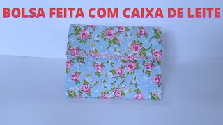 CARTEIRA FÁCIL DE FAZER  USANDO CAIXA DE LEITE