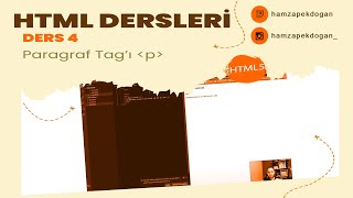 #HTML Paragraf Tag Kullanımı - #DERS 4