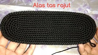 MUDAH BANGET!!! Membuat alas tas rajut / dompet rajut dengan bentuk "oval"