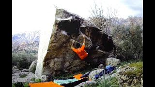 Baltalı İlah Zagor 6c Tırmanıcı: Erman Aydın Bafa Gölü Bouldering Kısa Kaya Tırmanışı Kapıkırı Köyü