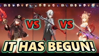 [ PART 1 ] WHO IS BETTER? Arlecchino vs Hu Tao vs Yoimiya. C0R1 Showdown!