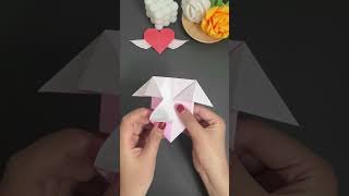 翼心，天使之心，折法很简单，试试吧~#origamitutorial #origami #一起做手工 #折纸教程